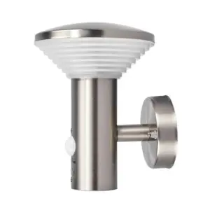 Lindby - Tiga LED Udendørs Væglampe w/Sensor Stainless Steel/White