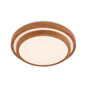 Lindby - Vaako LED-loftlampe, metal, trælook