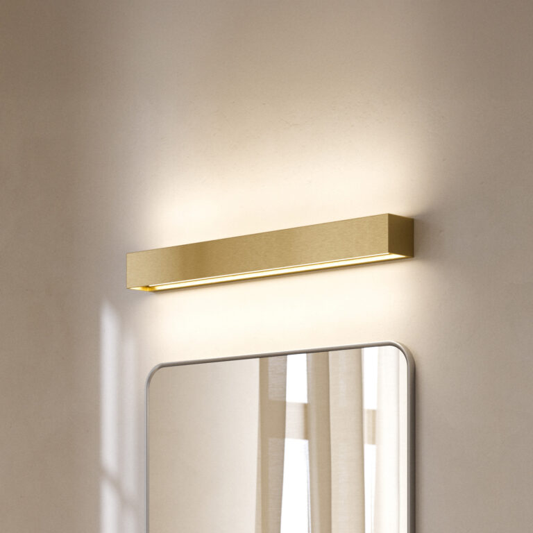 Linea W3 LED-væglampe messing 60 cm, CCT, IP20 LIGHT-POINT - Stue - Design - Aluminium - Med flere lyskilder