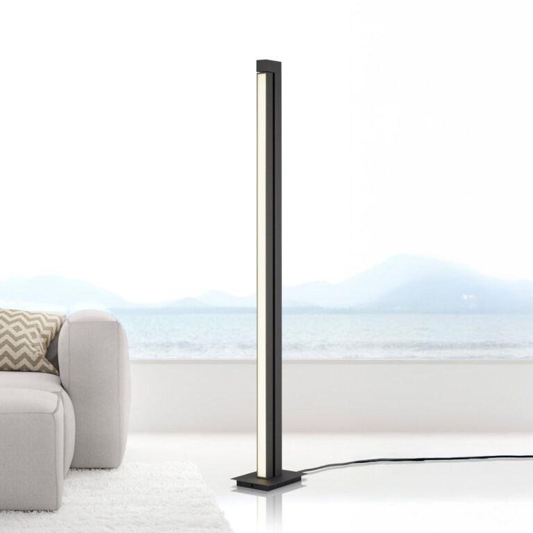 Lines Floor LED-gulvlampe, grafit, 140 cm, CCT, dæmpbar – PURE Pure Lines Floor - Stue - Moderne - Metal