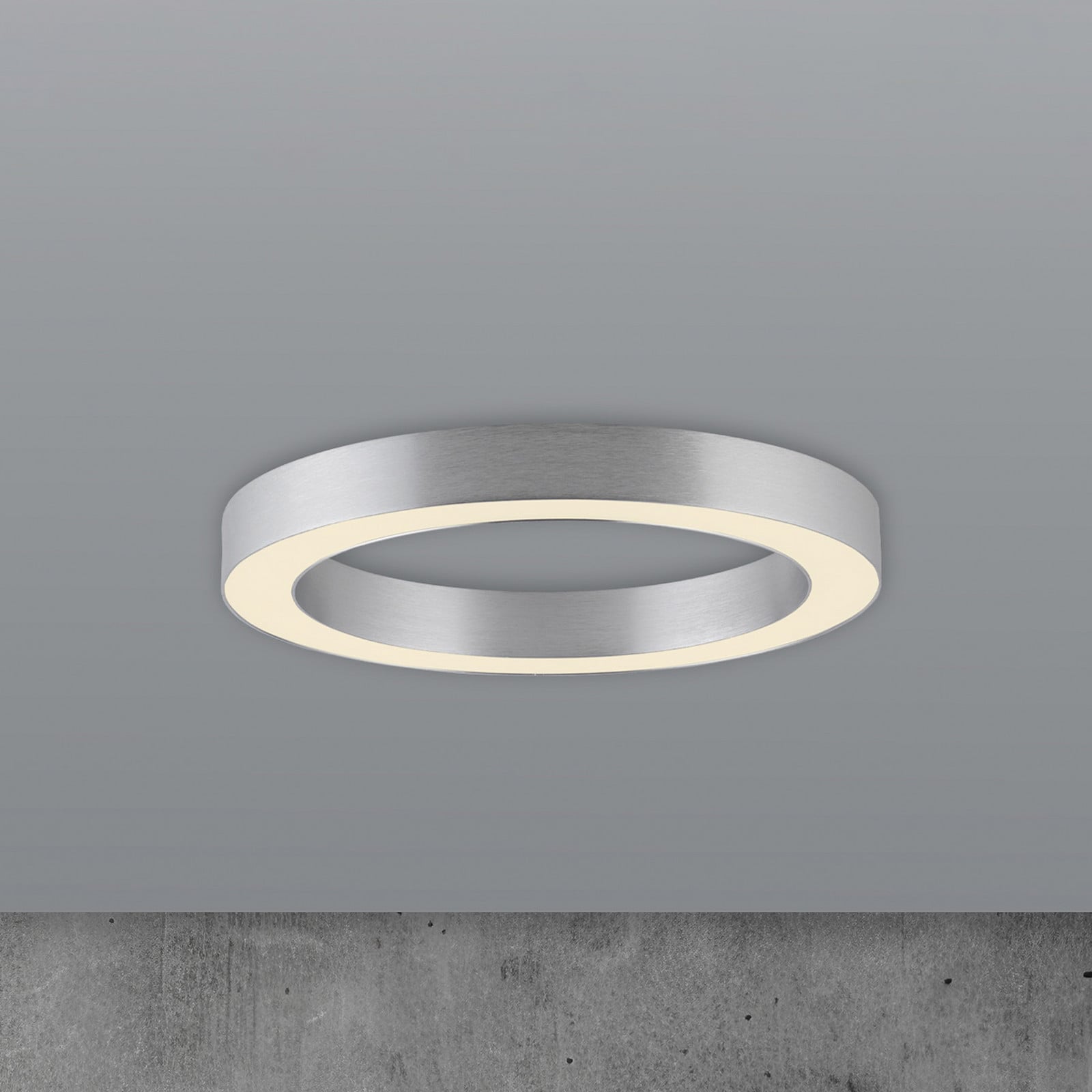 Lines LED-loftlampe, Ø 35 cm, sølvfarvet, CCT – PURE - Stue - Moderne - Metal - Rund
