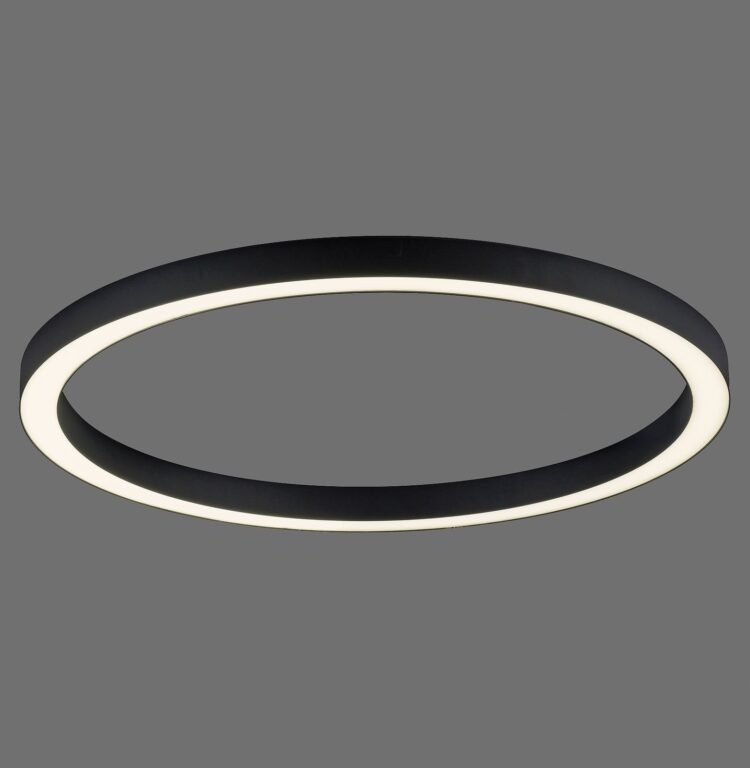 Lines Round LED-loftlampe, Ø 70 cm, grafit, CCT – PURE PURE Lines Round - Stue - Moderne - Metal - Rund