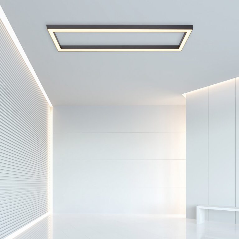 Lines Square LED-loftlampe, 110 cm, grafit, fjernbetjening – PURE PURE Lines Square - Stue - Moderne - Metal - Kantet