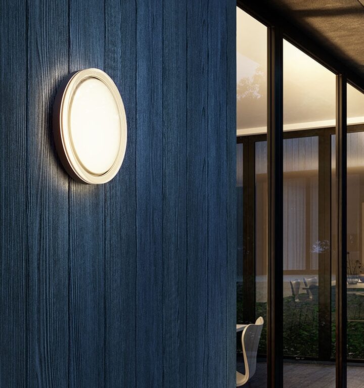 Lisc udendørs væglampe / loftlampe, antrasit