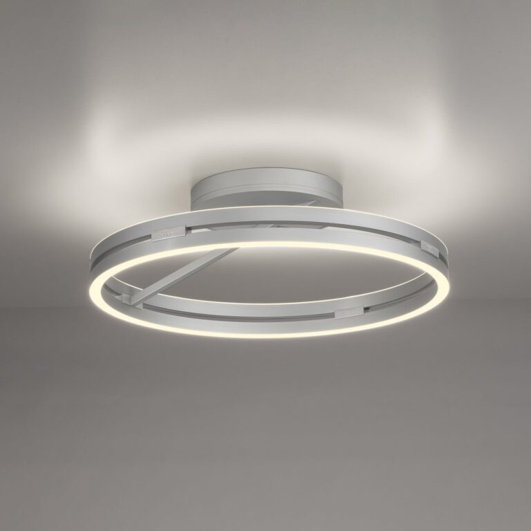Loop LED-loftlampe, stenfarvet, metal, Ø 60 cm CCT - PURE PURE Loop - Stue - Moderne - Aluminium - Med én lyskilde