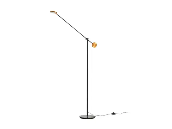 Lucande - Adomas LED Gulvlampe Black/Gold