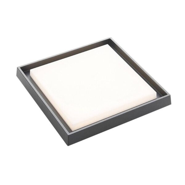 Lucande - Birta LED Square Udendørs Loftlampe 34x34 Dark Grey