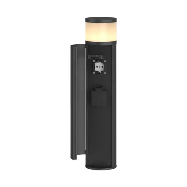 Lucande - Corban Cover Up Udendørs Havelampe m/2 stikdåser Graphite