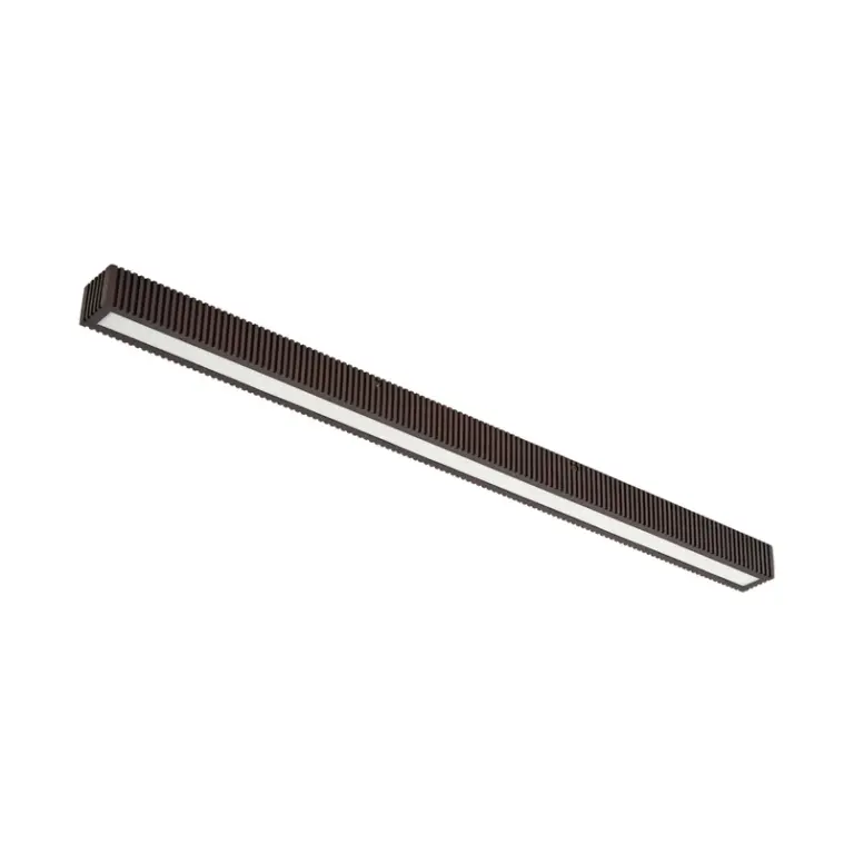 Lucande - Emara LED-loftlampe, 100 cm, eg, dæmpbar, mørkt træ