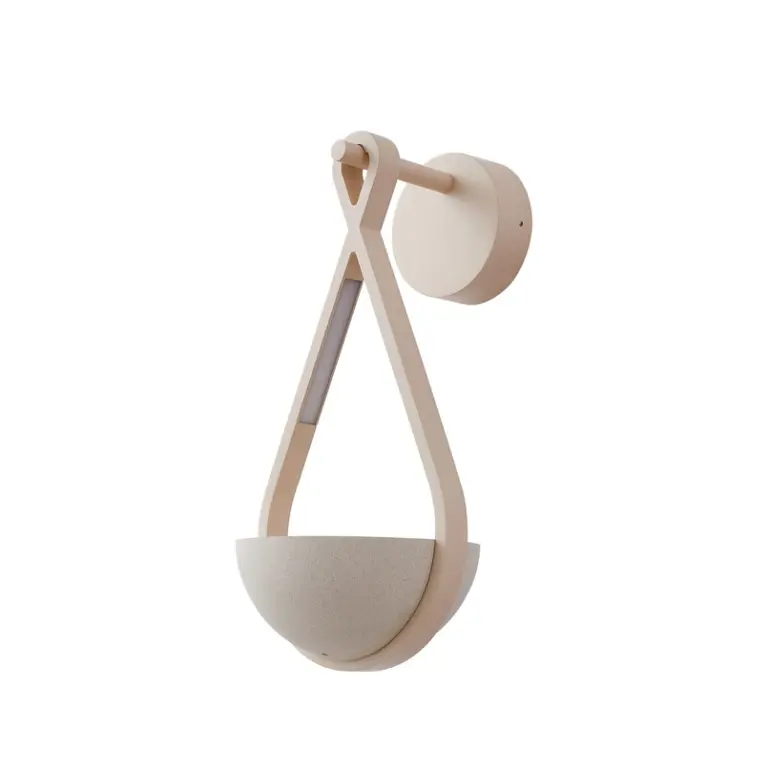 Lucande - Florka udendørs LED-væglampe Blomsterkurv IP54 Beton