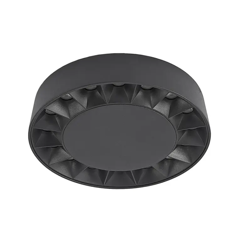 Lucande - Kelissa LED Round Udendørs Loftlampe IP65 Black