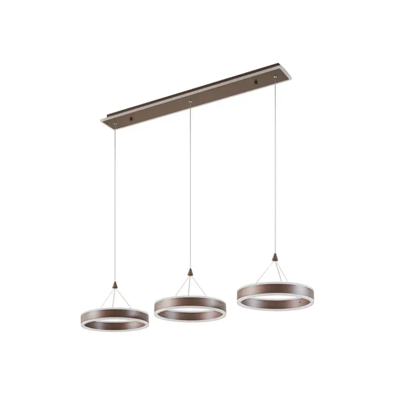 Lucande - Kolo 3 LED Pendel Iced Coffee