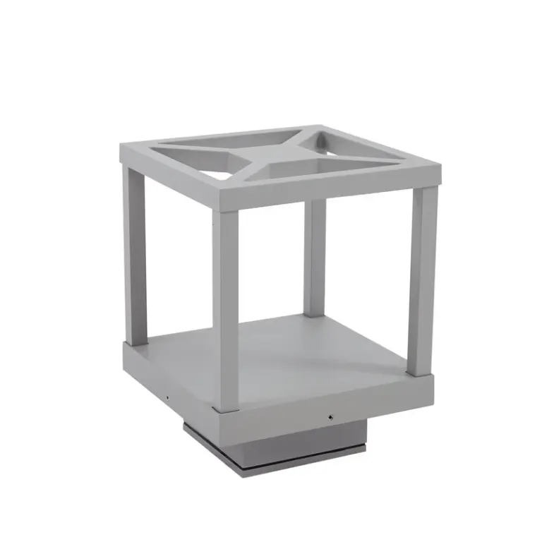 Lucande - Lealan LED-sokkellampe, 23 cm, IP54, grå, metal