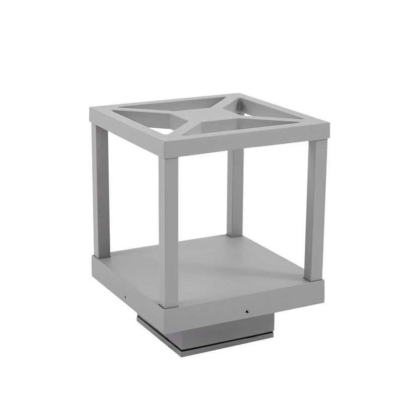 Lucande - Lealan LED-sokkellampe, 23 cm, IP54, grå, metal