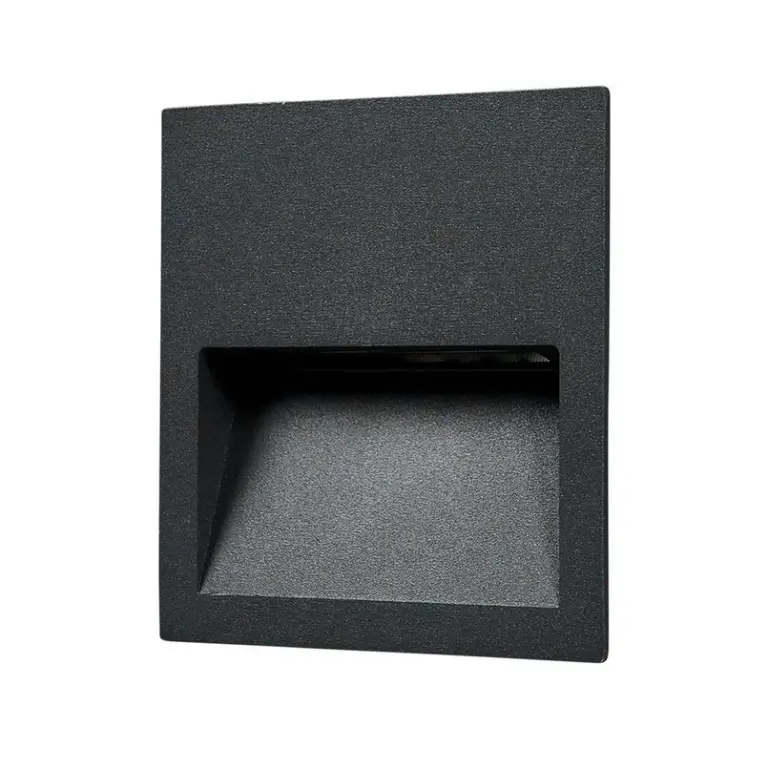 Lucande - Loya Square Udendørs Indbygningsspot IP54 Dark Grey