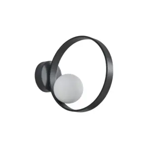 Lucande - Luneo LED Væglampe Sort/Opal