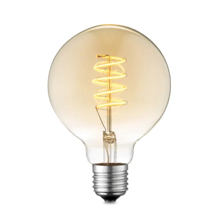 Lucande - Pære LED 4W Amber G95 Dimbar E27