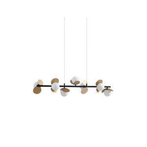 Lucande - Pallo 7 LED Pendel Sort/Guld