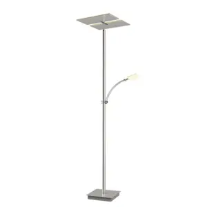Lucande - Parthena LED gulvlampe nikkel