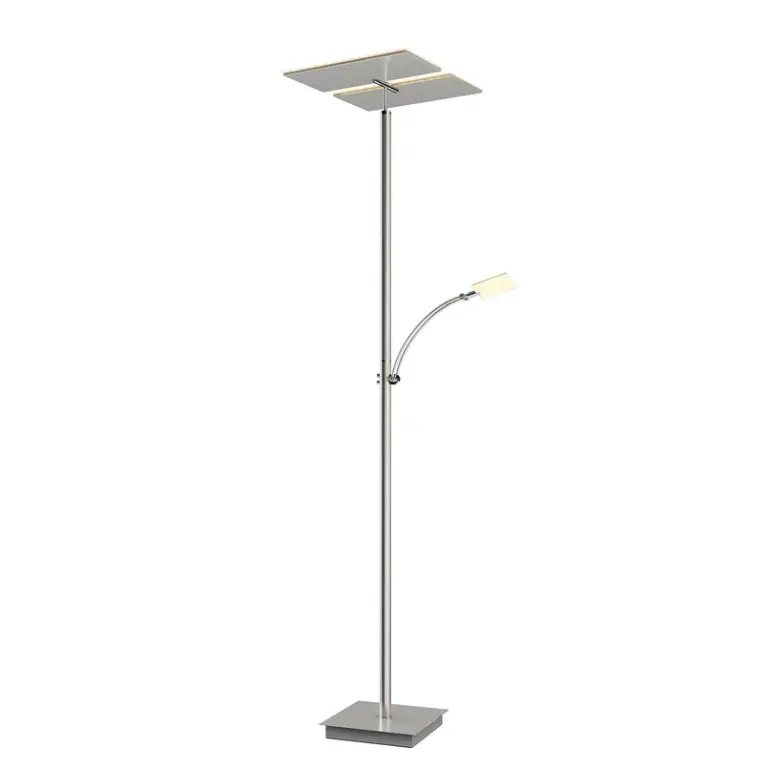 Lucande - Parthena LED gulvlampe nikkel