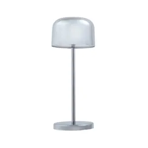 Lucande - Quill LED-batteridrevet bordlampe, CCT, krom, dæmpbar