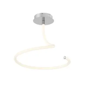 Lucande - Serpentina LED Loftlampe White/Chrome