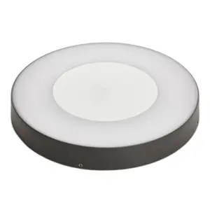 Lucande - Sora LED udendørs loftlampe, rund, sensor, IP54