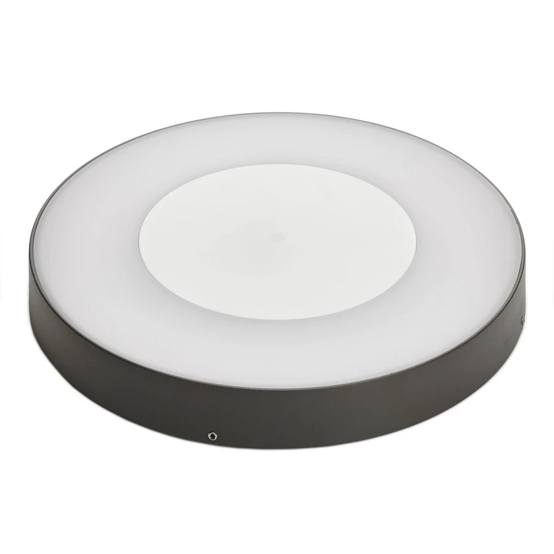 Lucande - Sora LED udendørs loftlampe, rund, sensor, IP54