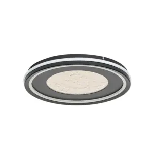 Lucande - Tillian LED-loftlampe, sort/guld, dæmpbar