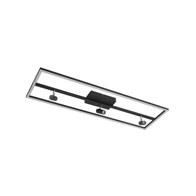 Lucande - Yvor LED Loftlampe w/Spotlys Sort