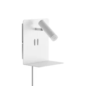 Lucande - Zavi LED Væglampe USB White