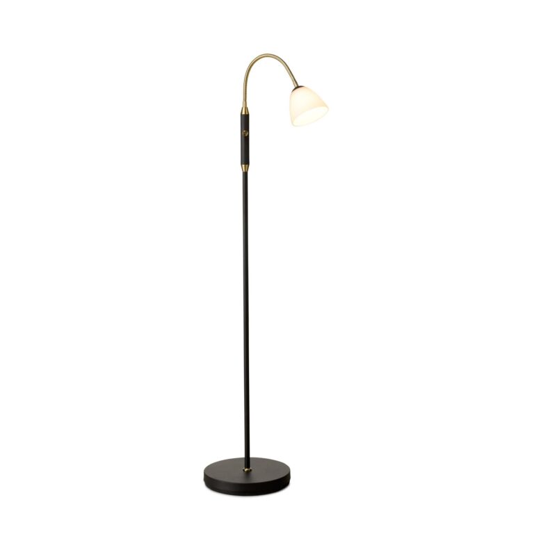 Lucid Gulvlampe 1-Arm LED Opal Antique