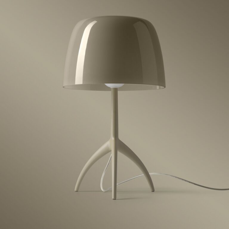 Lumiere Nuances LED-bordlampe, 45 cm, grøn, dæmpbar - Foscarini Lumiere nuances grande - Stue - Design - Glas - Med skærm
