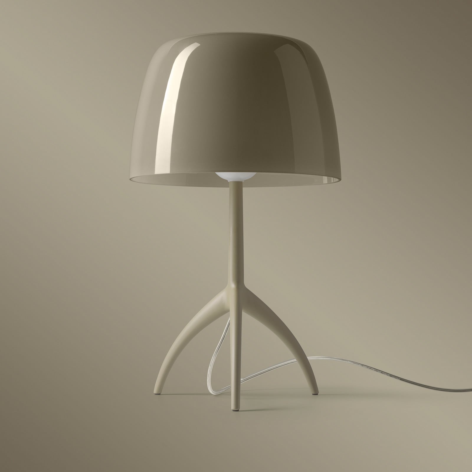 Lumiere Nuances LED-bordlampe, 45 cm, grøn, dæmpbar - Foscarini Lumiere nuances grande - Stue - Design - Glas - Med skærm