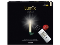 Lumix 75522 Trådløs juletræsbelysning Stearinlys Indvendigt/udvendigt Batteridrevet Antal pærer 12 LED (RGB) Varmhvid