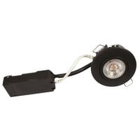 Luna Low Profile LED downlight, 230V, 6,2W, 2700K, Ra95, 350lm, IP44, mat sort, rund