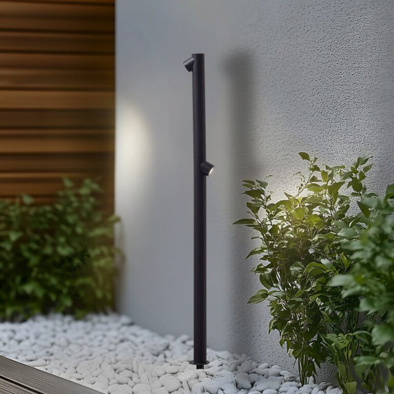 Luzian LED havelampe H120 med spyd, sort Lindby - Terrasse - Moderne - Metal - Med flere lyskilder