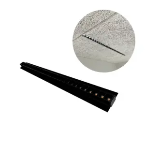 Lysskinne til Troldtekt - Sort/Sort - 60 cm - 24V - 3000K