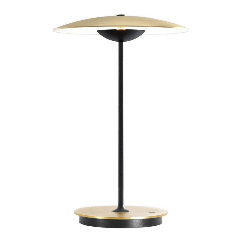 MARSET - Ginger LED-bordlampe, aluminium, messing/hvid