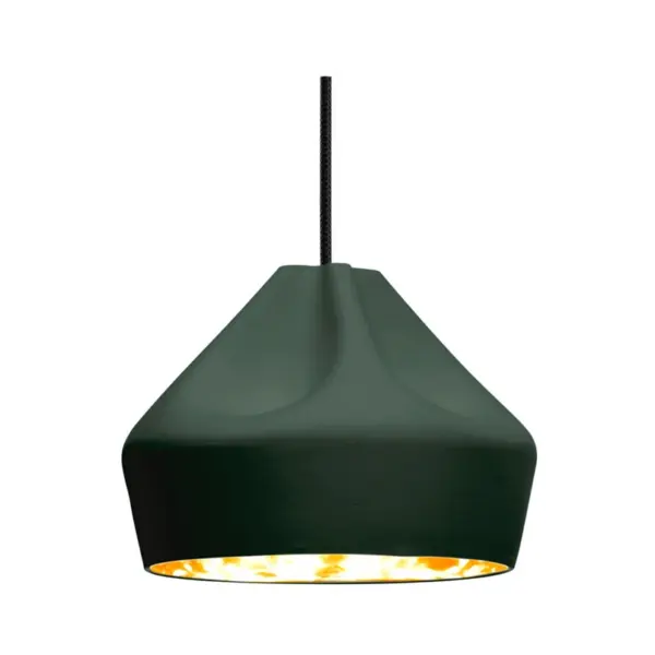 MARSET - Pleat Box 24 LED Pendel Mørk Grøn/Guld