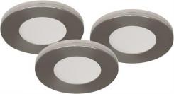 MD-305 - 3 kit LED-Downlightsæt satin 230v komplet med LED driver