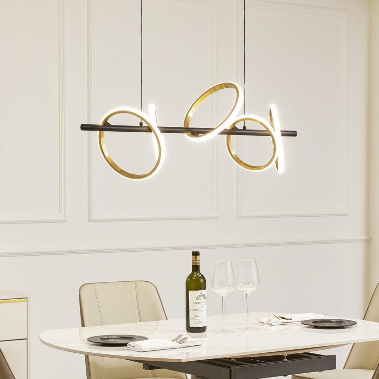 Madu LED Pendel L92,5 Sort/Guld/Hvid - Lucande - Spisestue - Moderne - Plastik - Med flere lyskilder