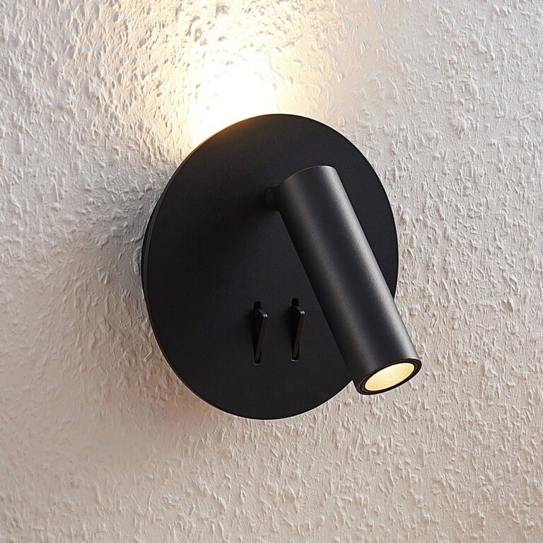 Magya LED 2 Round Væglampe Black Lucande - Stue - Moderne - Aluminium - Med flere lyskilder