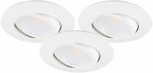 Malmbergs Downlight MD-230, LED, 3x5W, Hvid, IP44, 3-pak