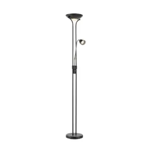 Markslöjd - Modu LED-uplight, sort, jern, læselampe, højde 180 cm, dæmpbar
