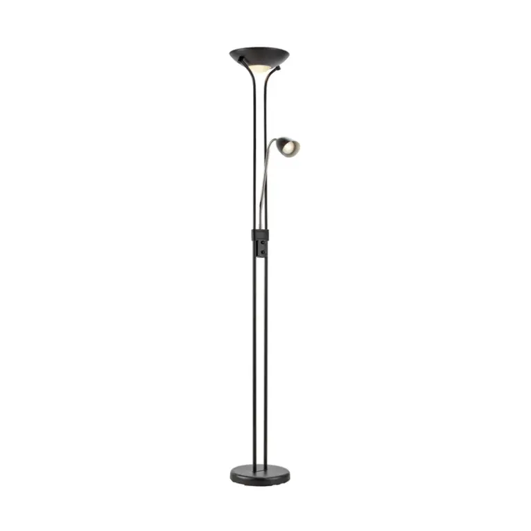 Markslöjd - Modu LED-uplight, sort, jern, læselampe, højde 180 cm, dæmpbar