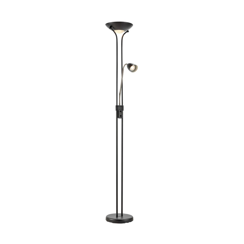 Markslöjd - Modu LED-uplight, sort, jern, læselampe, højde 180 cm, dæmpbar