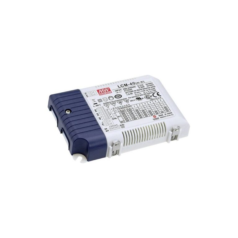 Meanwell LCM-40DA DALI dæmpbar driver til LED panel - Med Dali interface + push dim, passer til vores 29W LED paneler