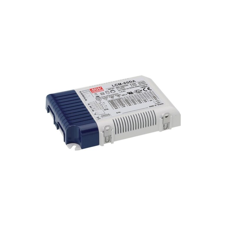 Meanwell LCM-60DA DALI dæmpbar driver til LED panel - Med Dali interface + push dim, passer til vores 45W LED paneler
