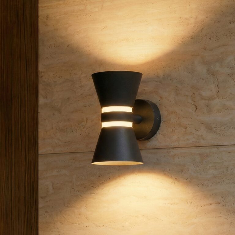 Meravi udendørs LED-væglampe, 2 lyskilder, IP44, antracit, aluminium Lucande - Moderne - Med flere lyskilder